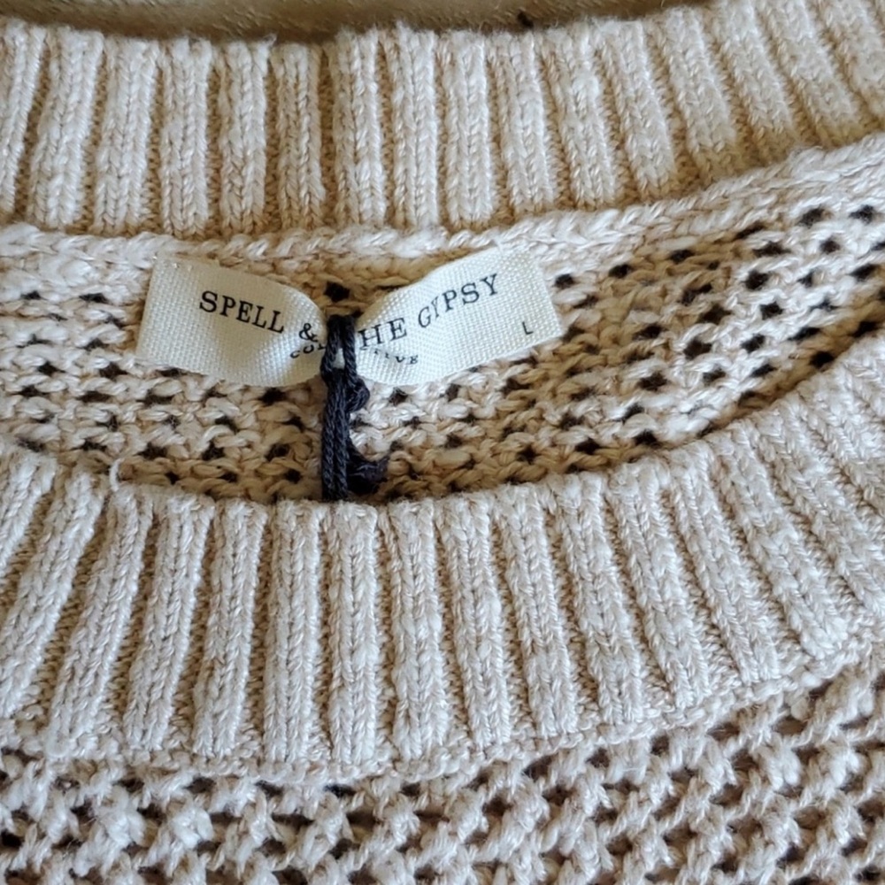 NWT Spell Willow Frill Jumper Cream Ruffle Sweater - Picture 2 of 7
